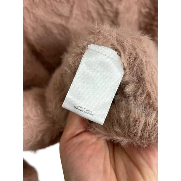 Express x Negin Mirsalehi Mock Neck Fuzzy Sweater Cozy Soft Lounge Size Large - Picture 6 of 7